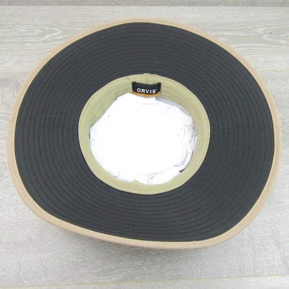 Orvis Wide-Brim Performance Sun Hat Khaki Beige One Size Fit NEW - Picture 9 of 11